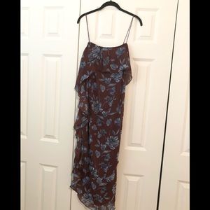⭐️NEW⭐️ Free People Floral Pattern Midi Slip Ruffle Cami Dress XS